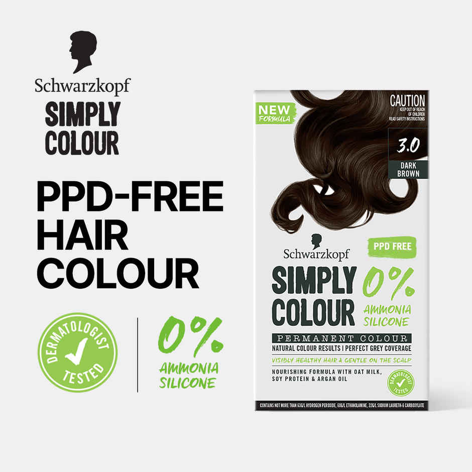 Schwarzkopf Simply Color Permanent Hair Colour 3-00 Dark Brown