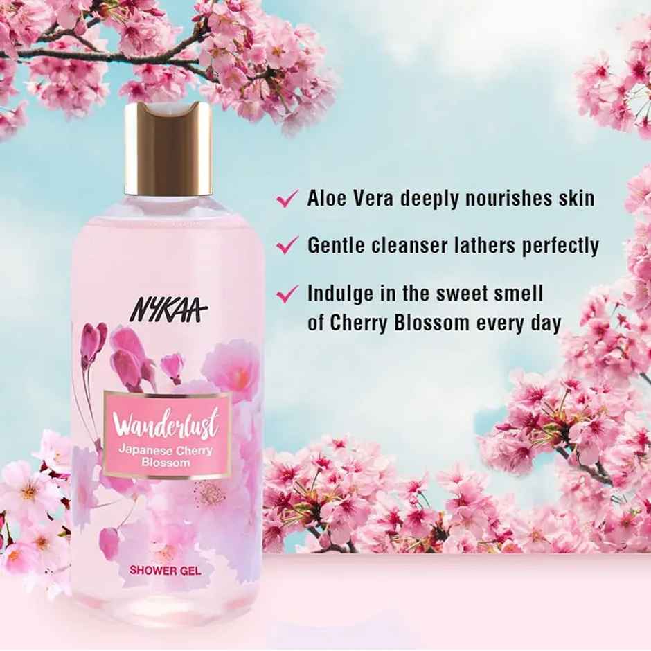 Nykaa Wanderlust Japanese Cherry Blossom Shower Gel