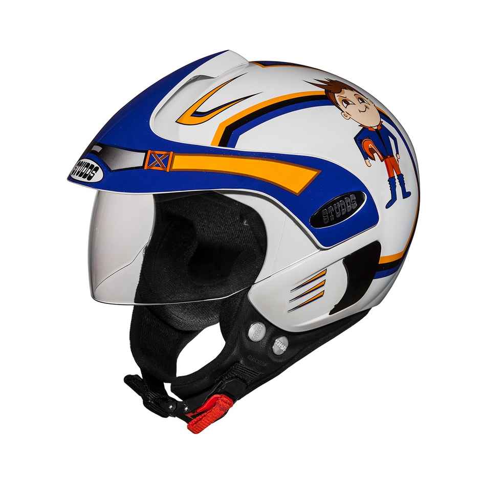 Studds Marshall Kids D1 Open Face Helmet for Boys |White - 2XS