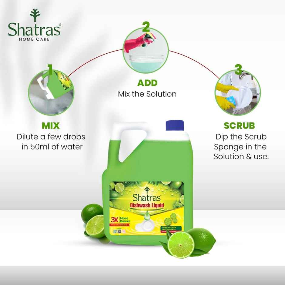 Shatras Lime Natural Fragrance Dishwash Liquid Gel Pack Of 2