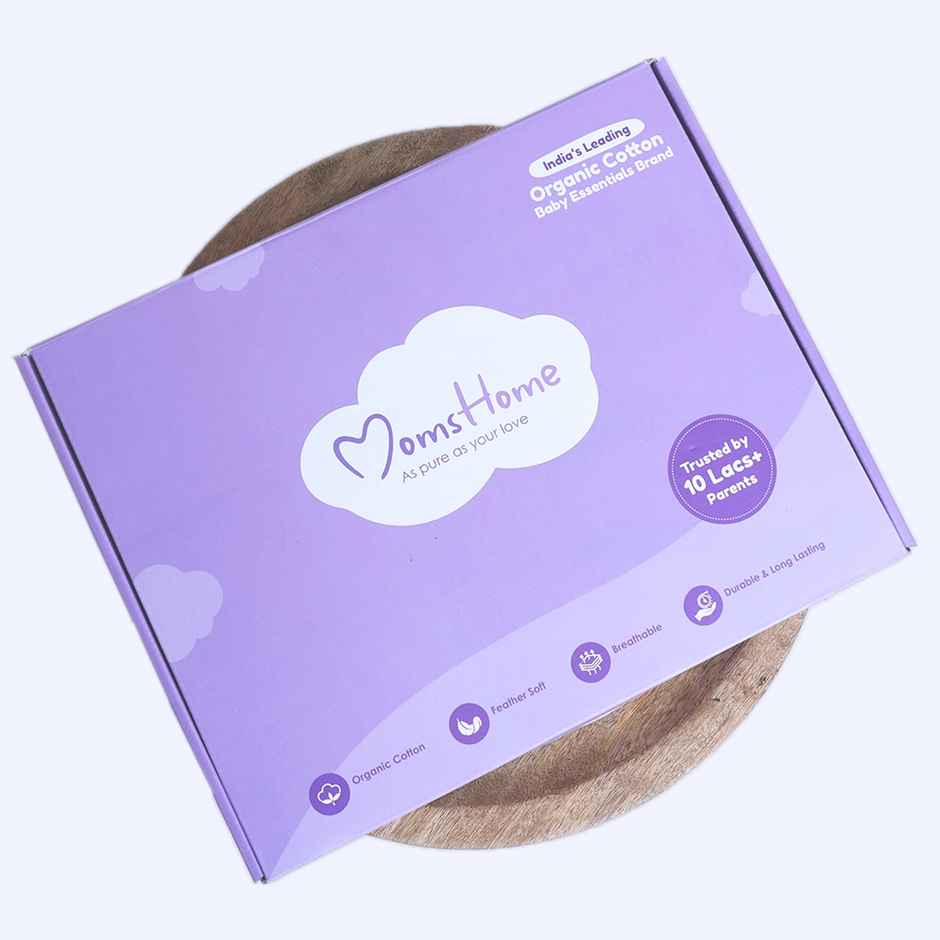 Moms Home Organic Cotton New Born Hospital Bag Kit | 0-3 Months | 20 Items | Lemon