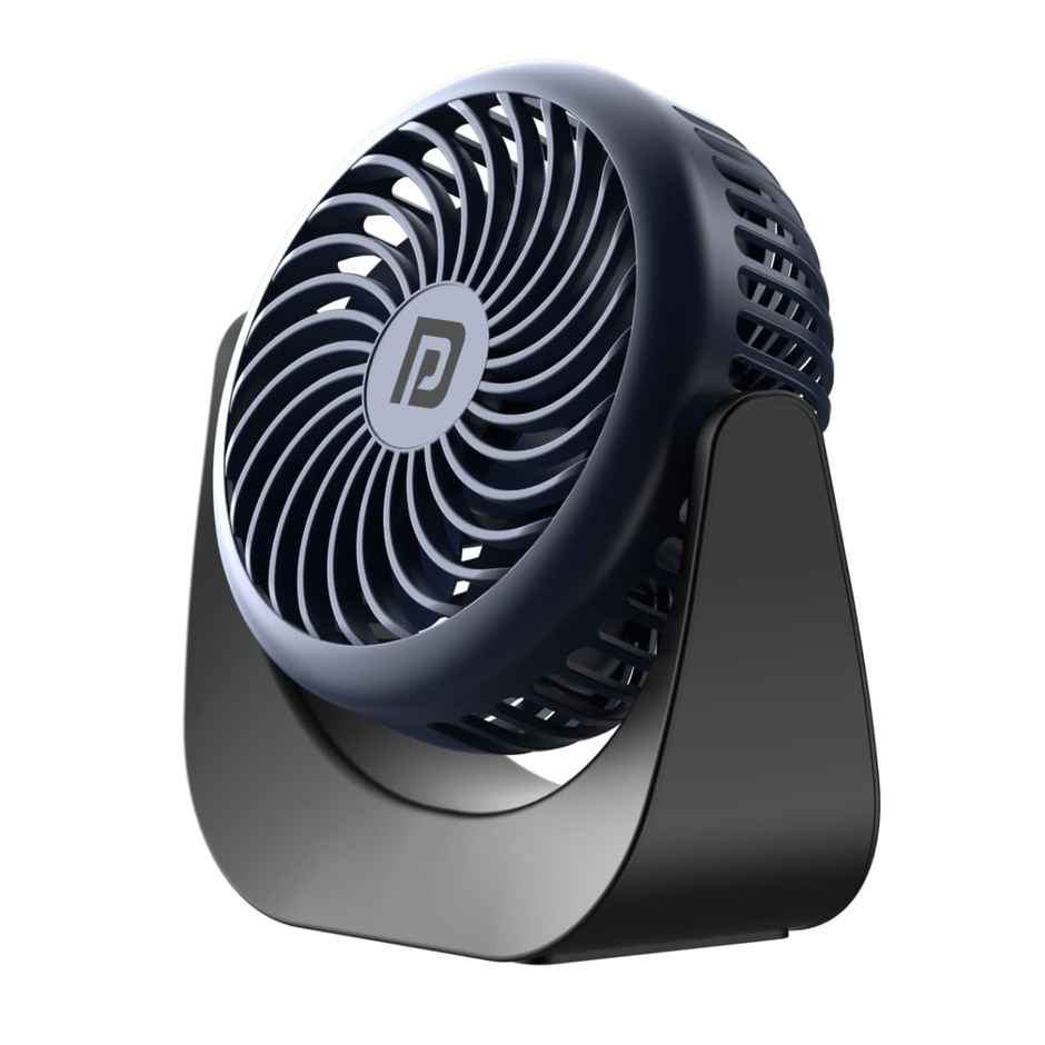 Portronics Portable Rechargeable USB Portable Fan | 360 Degree Rotatable | 200 mAh | Blue