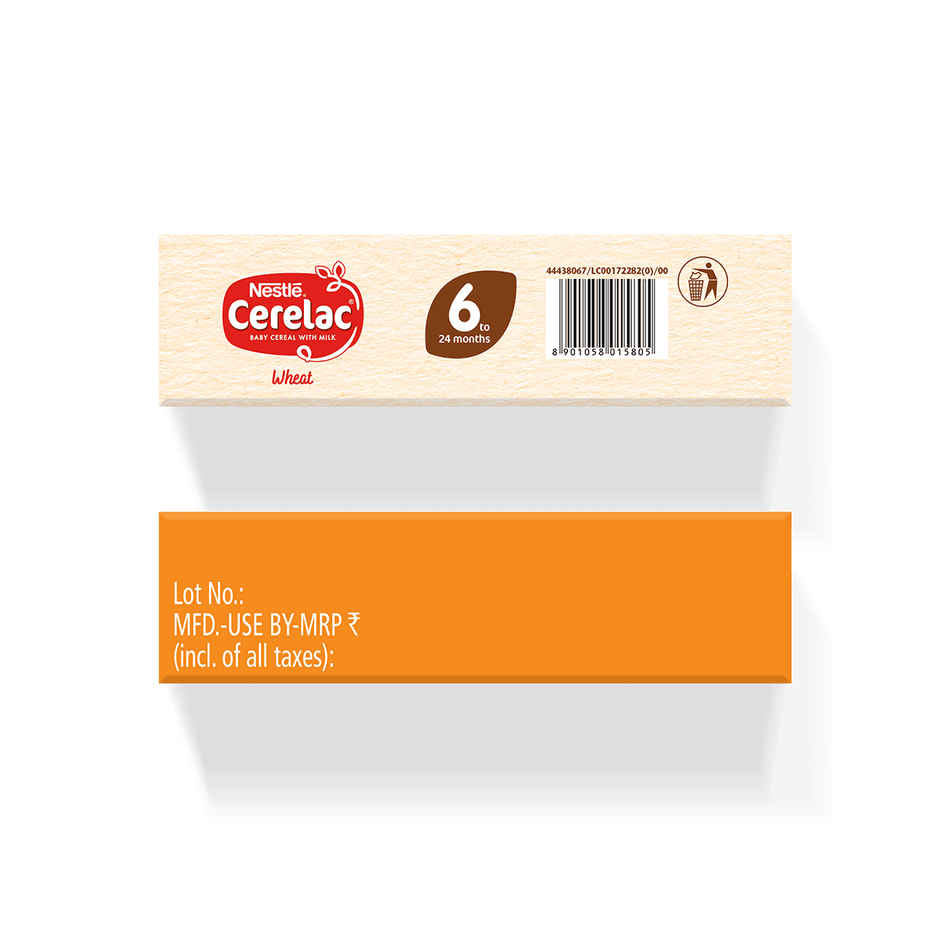 Nestle CERELAC Wheat Baby Food Cereal, No Refined Sugar & No Preservatives