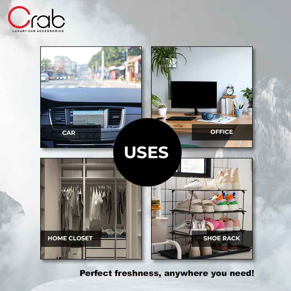 Crab Premium Royal Affair Car Perfume | Long-Lasting & Luxurious Air Freshener for Cars, Homes