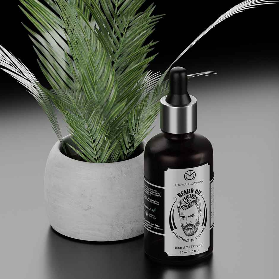The Man Company Beard Oil for Growing Beard Faster with Almond & Thyme I Best Beard Growth Oil for Men