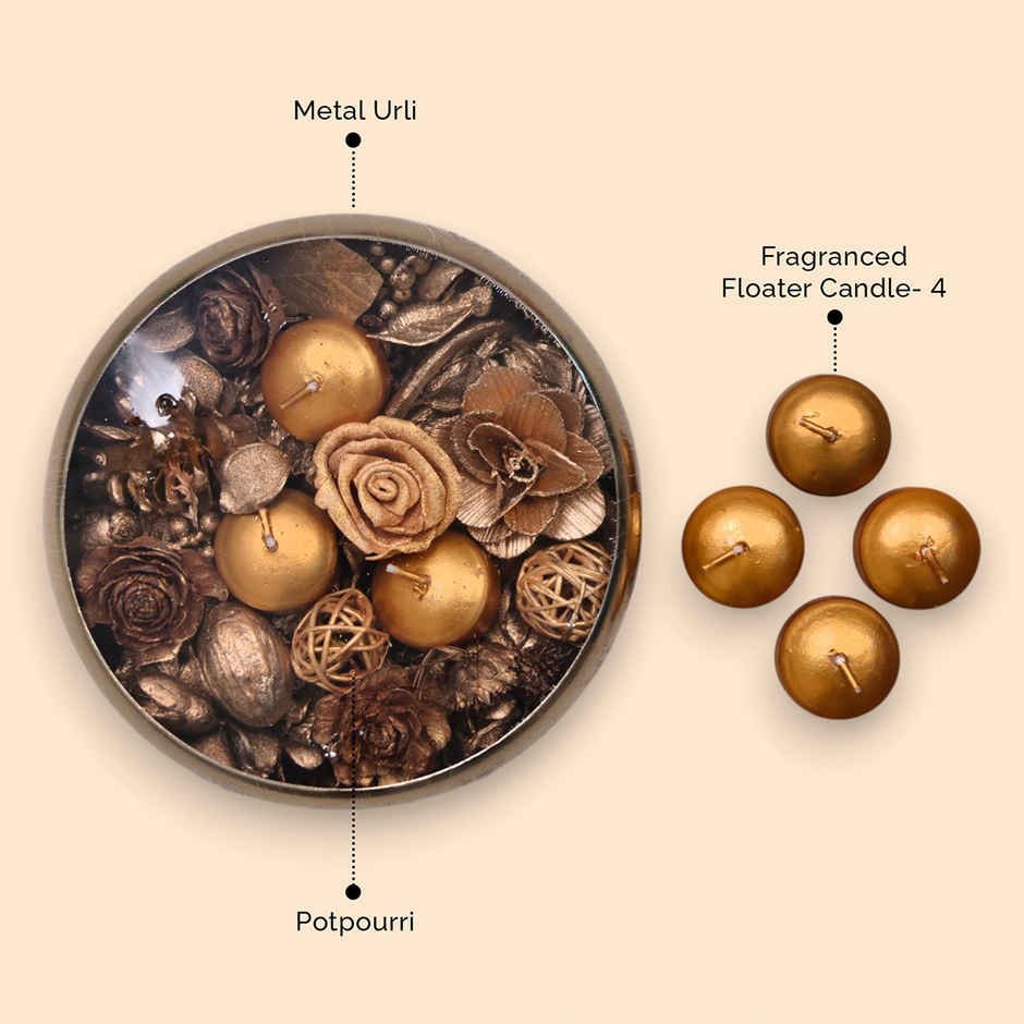 Urli Gift Box with Fragranced Potpourri and Floating Candles | Gift Hampers | Iris