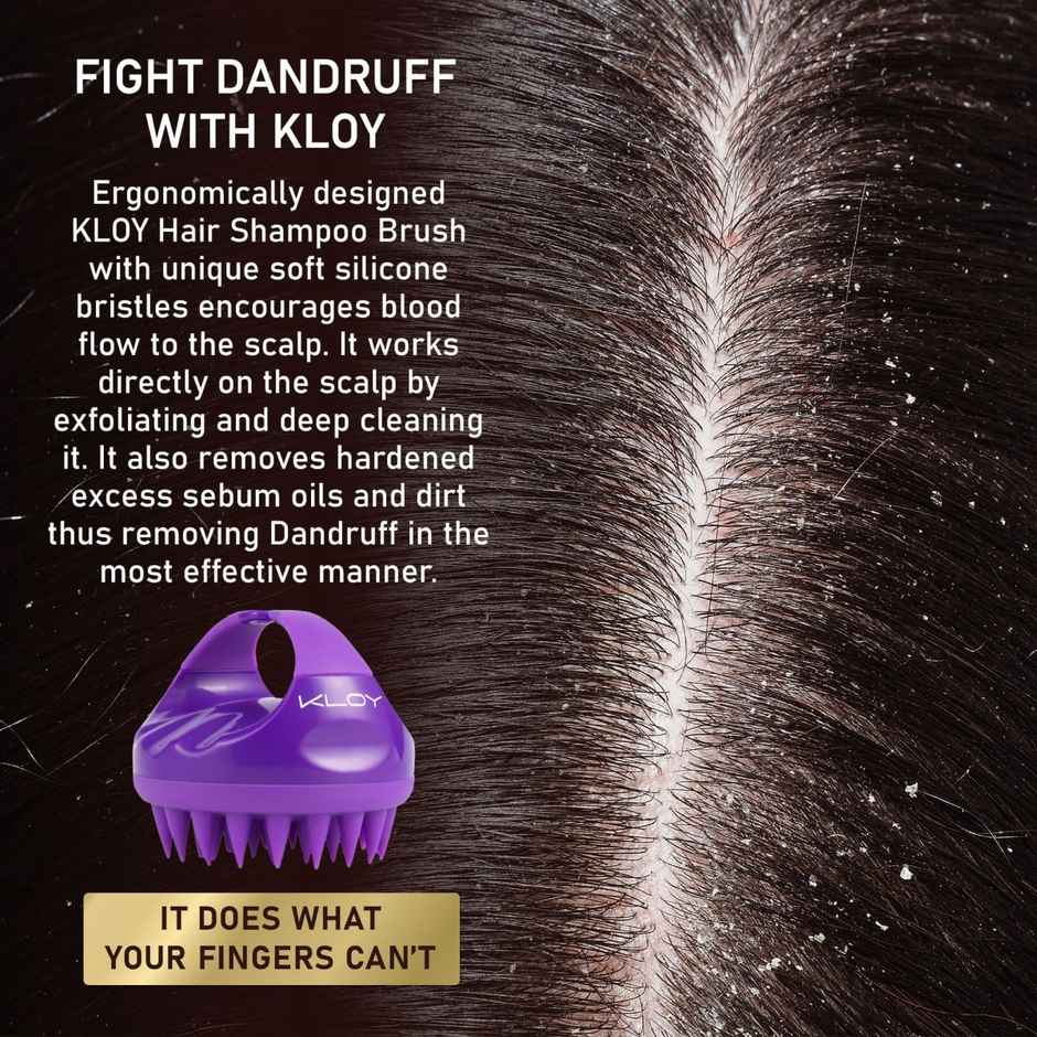 Hair Scalp Massager Shampoo Brush with Soft Silicone Bristles Manual Hair Massager for Blood Circulation Purple