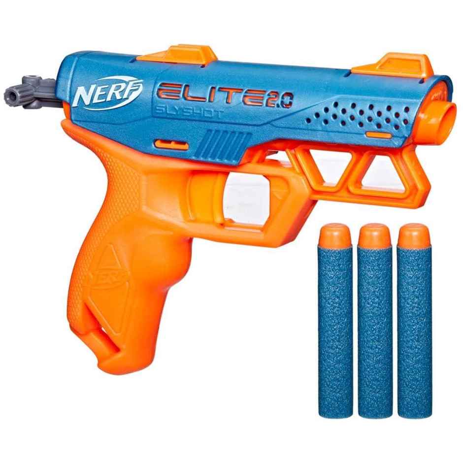 Nerf Elite 2.0 Sly Shot Blaster: Compact Foam Dart Shooter for Fun Play | Toy Gun