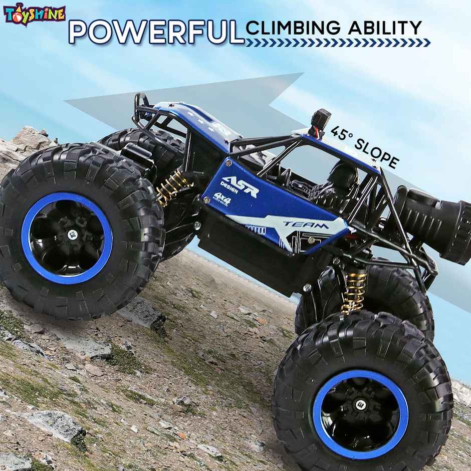 Toyshine 1:16 Scale 2.4Ghz Rechargeable Remote Control 4Wd Alloy Off Road Rock Crawler | Blue