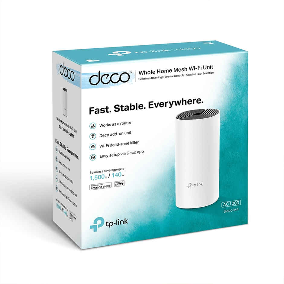 Tp-Link Deco M4 | 1-Pack Ac1200 Whole Home Mesh Wi-Fi System Router And Parental Control