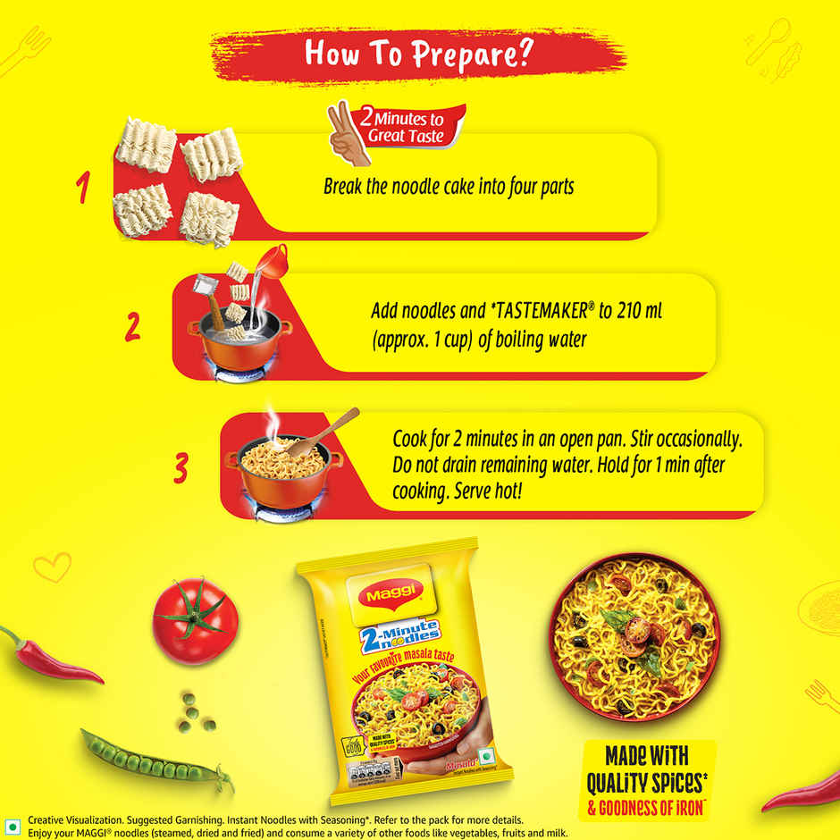MAGGI 2-Minute Instant Noodles | Masala Noodles | Made With Quality Spices