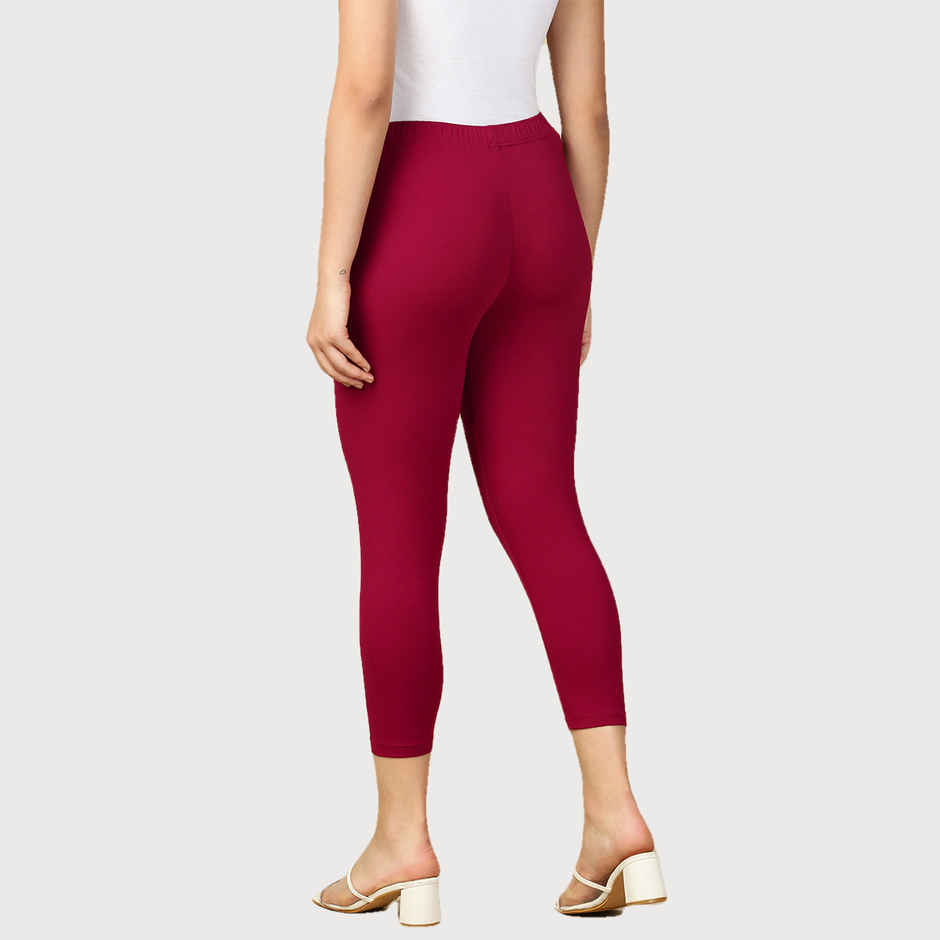 PYNK By Lux Cozi Super Soft 360 Stretch Premium Cotton Capri | Queen Pink | Free Size