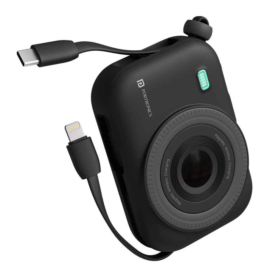 Portronics Power Shutter - 10000mAH Power Bank | Black
