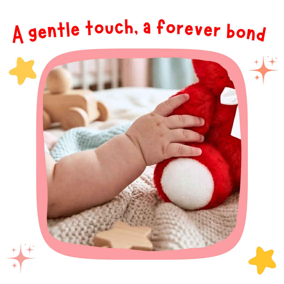 ToyTales Teddy Bear Soft Toy | Plushie Stuffed Animal Toys | Birthday Gift for Kids | Red | 25cm