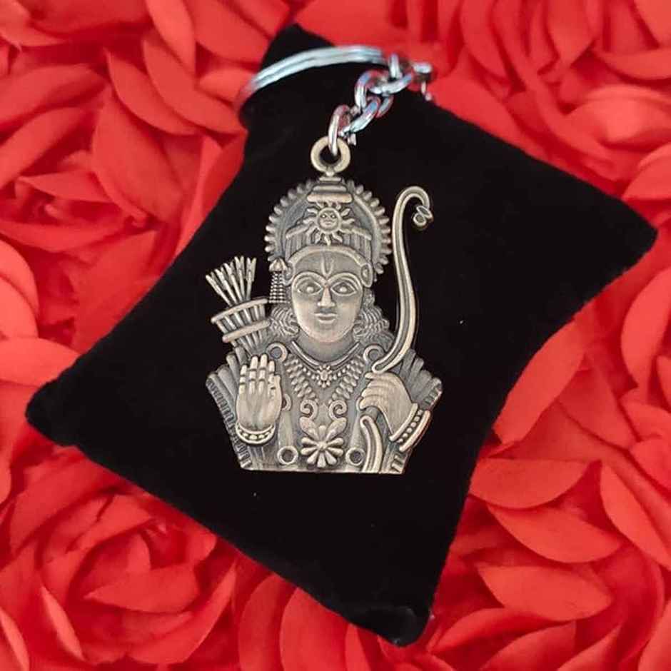 Samsidhi Pooja Lord Shree Ram Double Sided Metal Keychain|Assorted