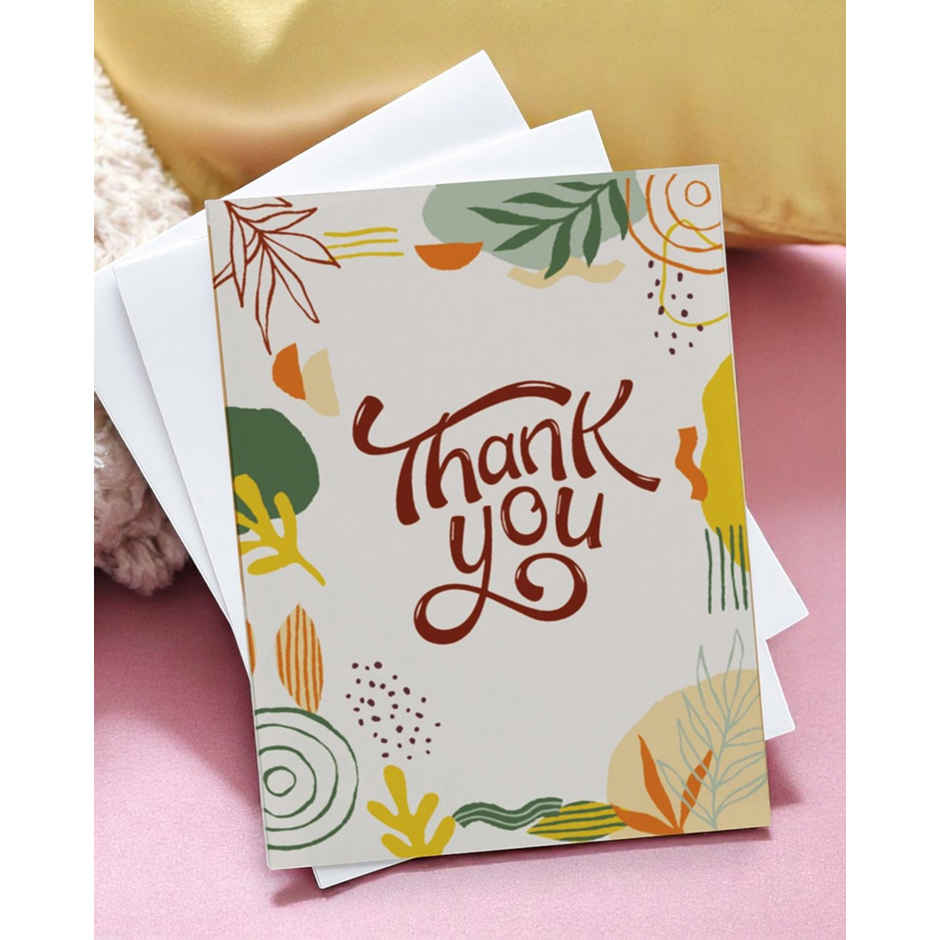 Mad Over Print Floral Thank You Card