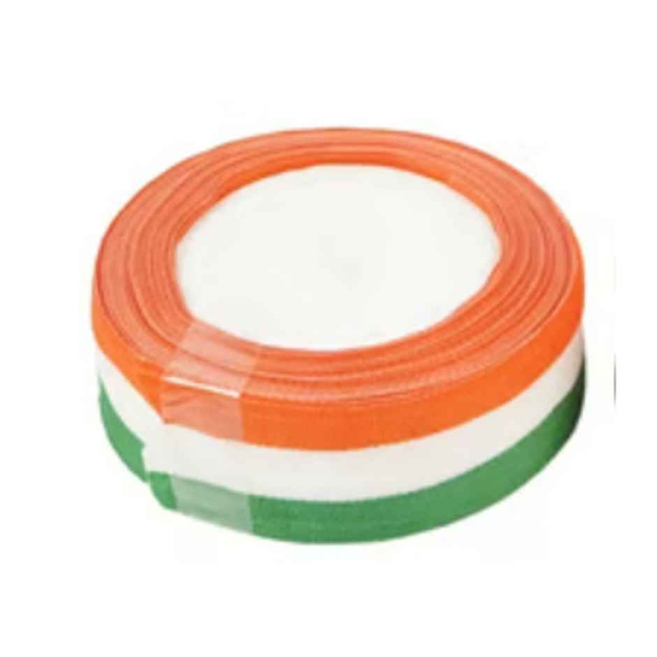 Indian Tricolor Satin Ribbon Roll | 2 m | Tiyu Traditions