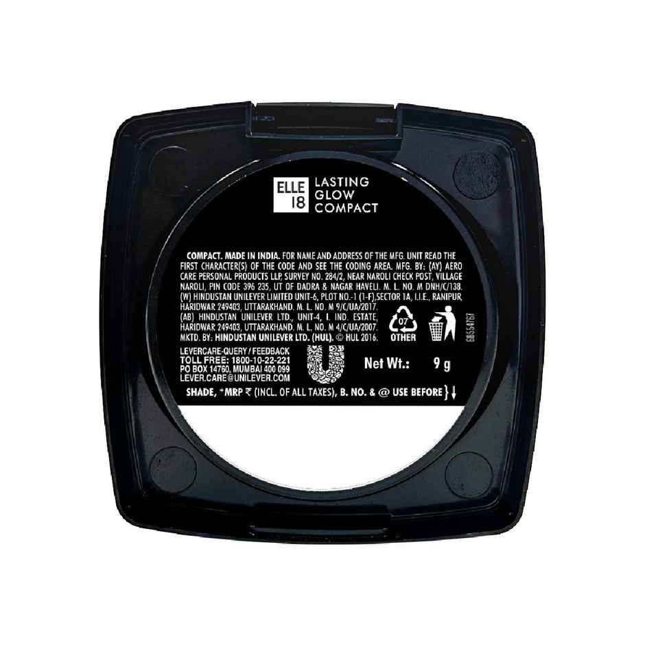 Elle 18 Lasting Glow Compact | 9 Hrs Oil-Free | Vitamin E and C | Matte Finish | Marble