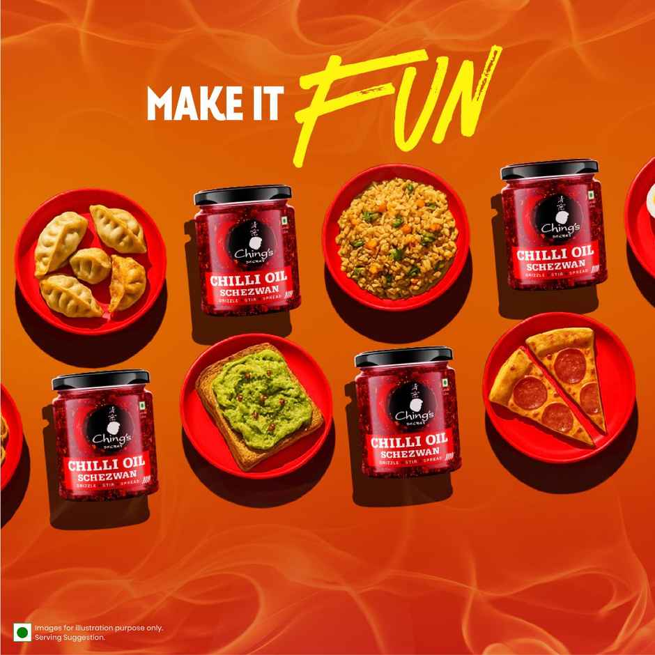 Ching's Chilli Oil Schezwan | Garlic Schezwan Chilli Oil with Real Sichuan Pepper