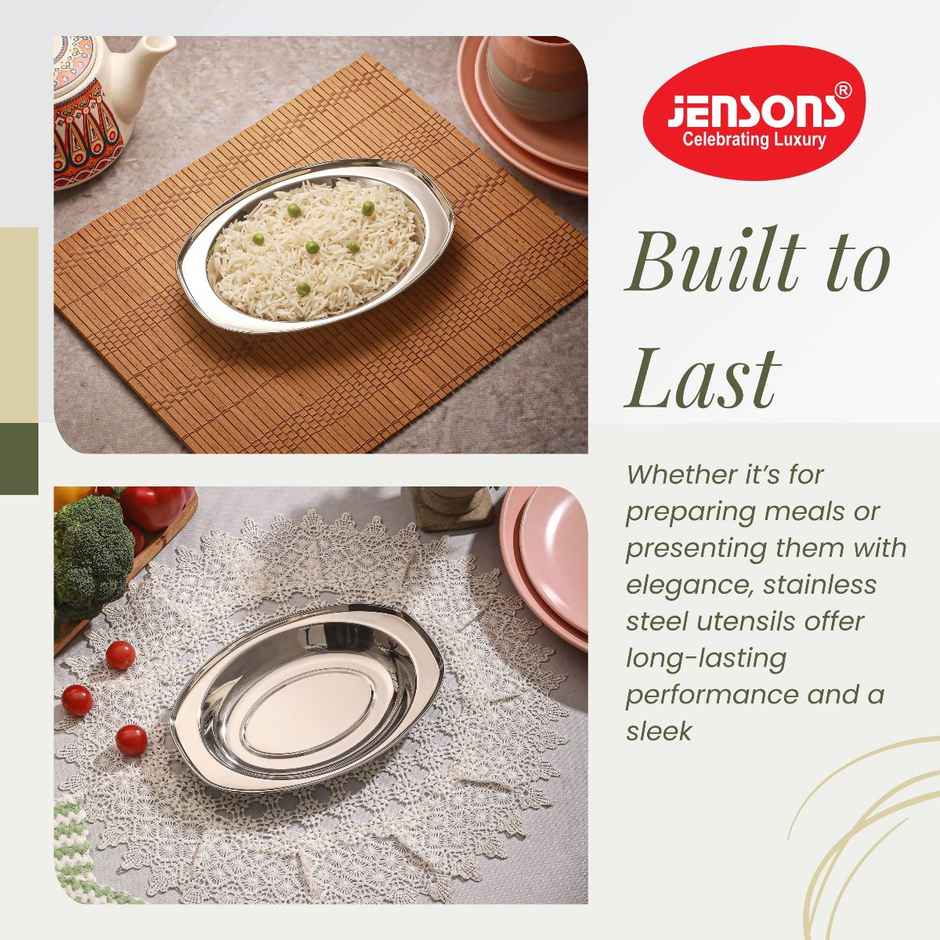 Jenosn Stainless Steel Oval Tray 19 Cm