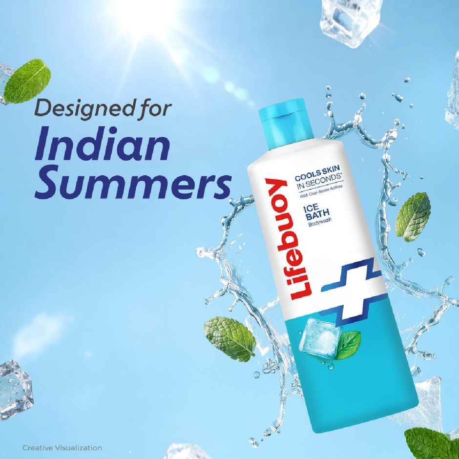 Lifebuoy Ice Bath Bodywash with Menthol and Cool Sense Actives| For Instant Heat Relief | 235ml