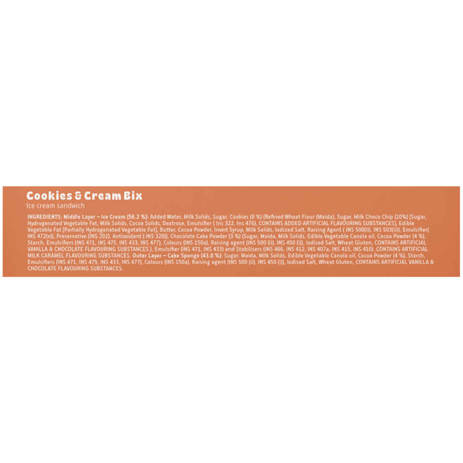 Hocco Bix Cake Cookies & Cream Ice Cream Sandwich