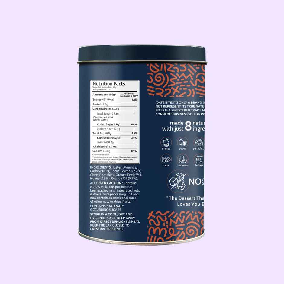 Farmley Choco Orange Chocolate Date Bites | No Added Sugar