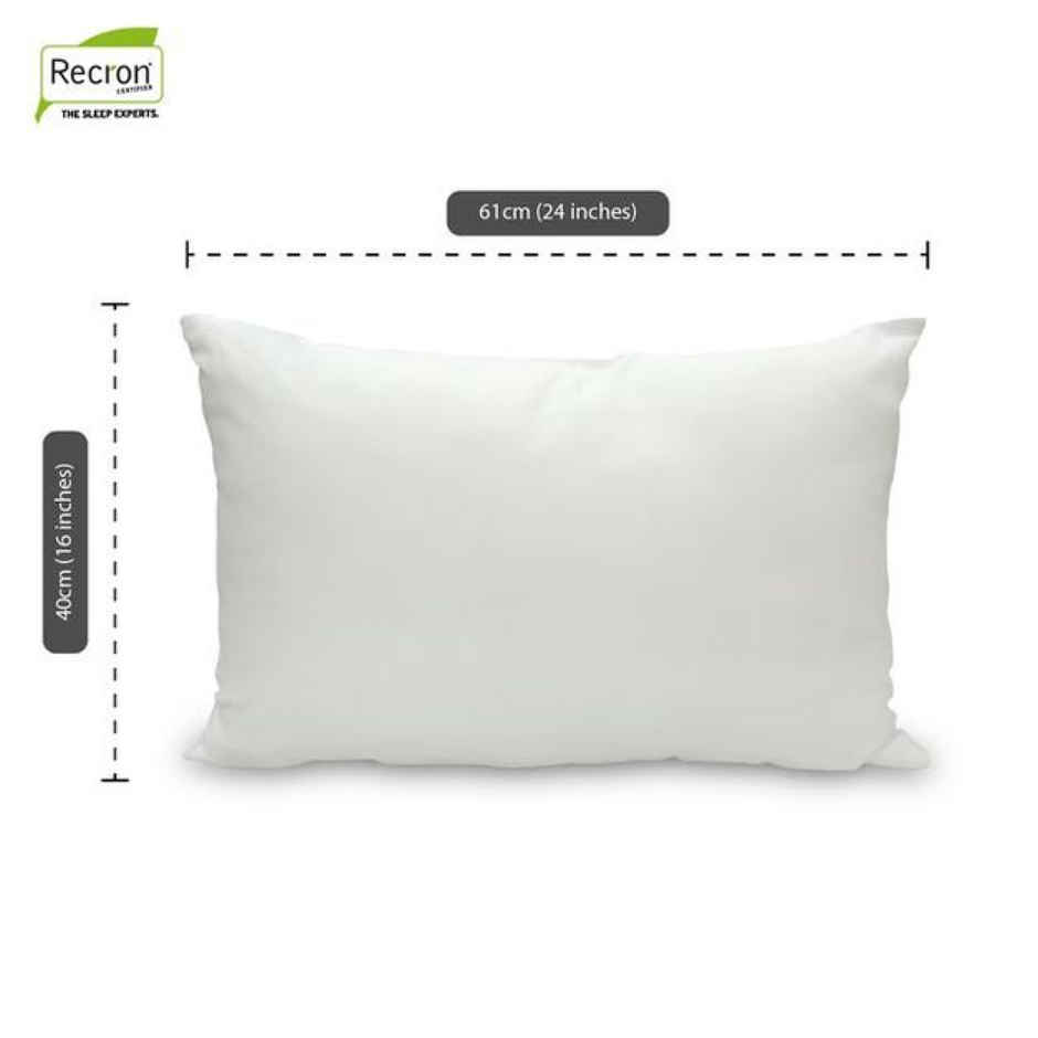 Recron Certified Blume Fibre Pillow | 16 x 24 Inch Pack of 2