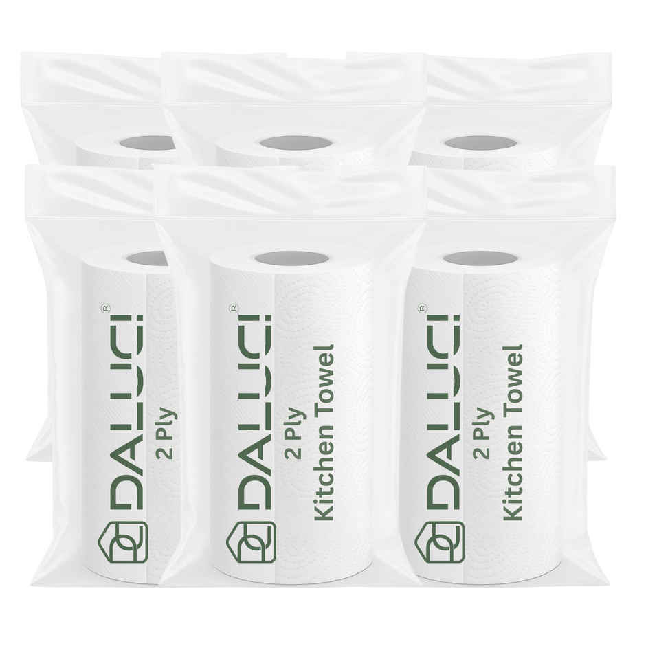DALUCI Kitchen Tissue Paper Roll | 60 Pulls | Pack of 2
