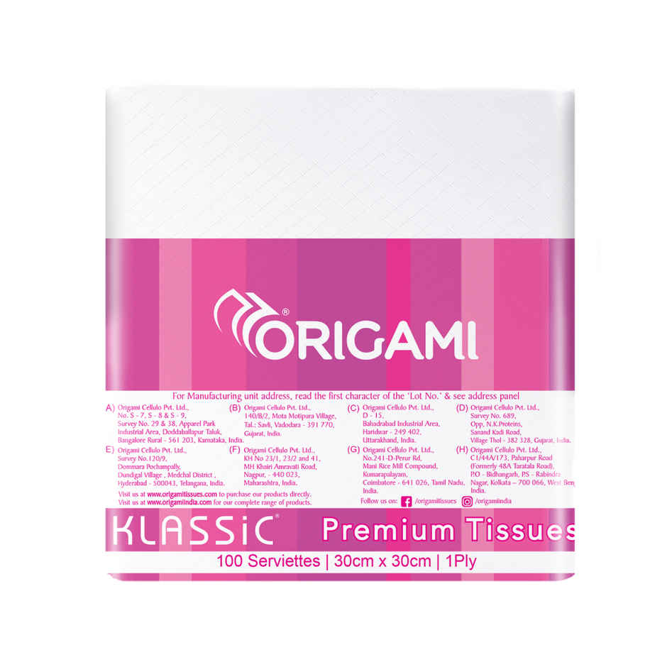 Origami Klassic Premium Napkins (1 Ply)