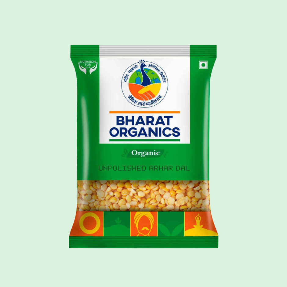 Bharat Organics Unpolished Arhar Dal
