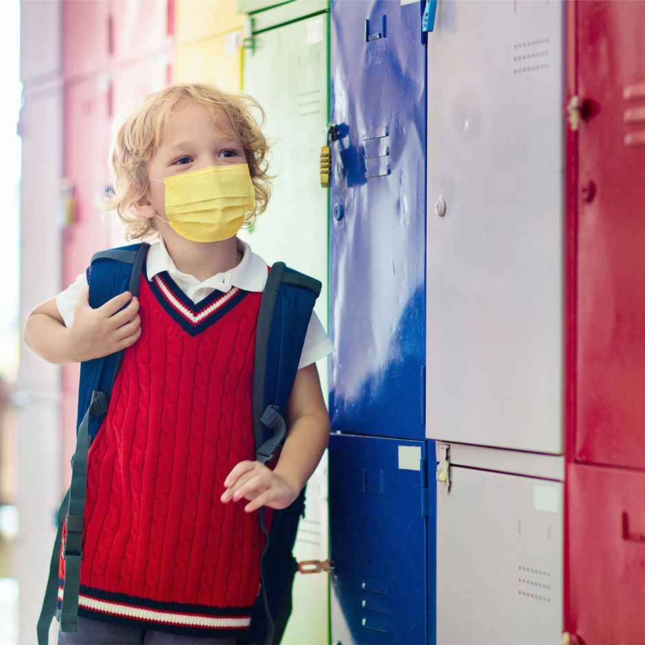 Quarant Kids 3 Ply Disposable Anti-Pollution Face Mask With Nose Clip | Rainbow Combo - Pack Of 50