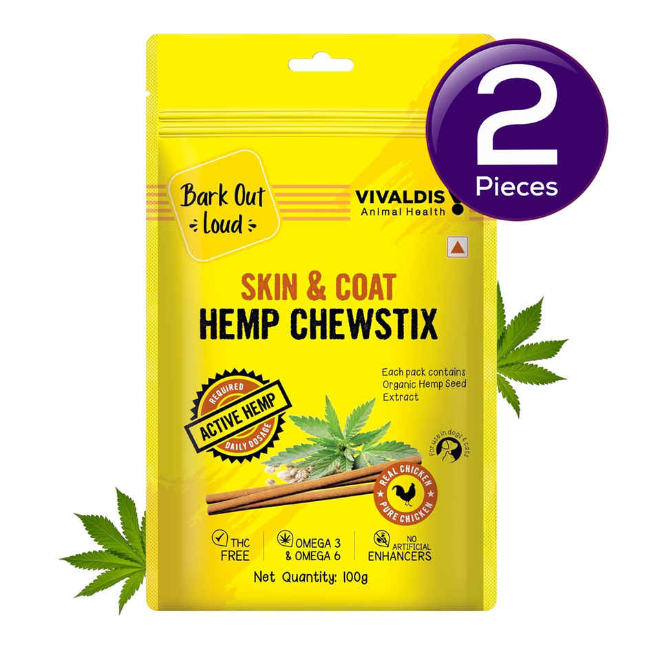 Bark Out Loud Hemp Chewstix - Skin & Coat Fresh Chicken Dog Treats Combo