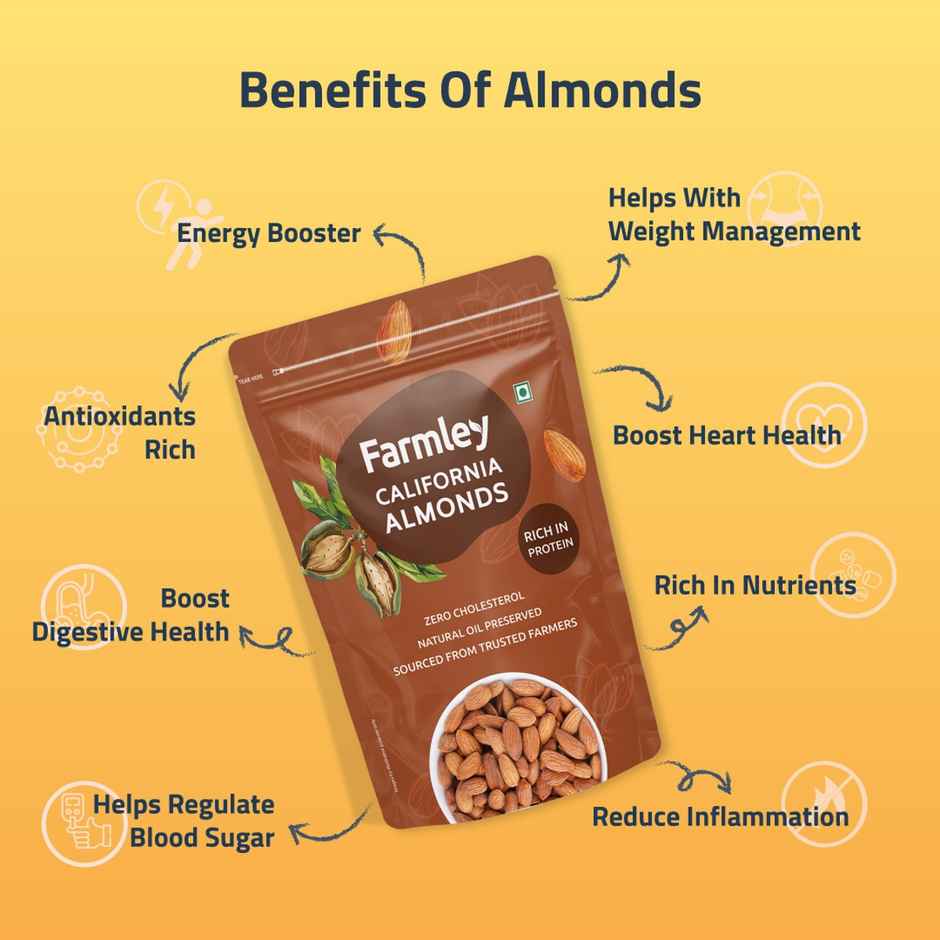 Farmley 100% Natural California Almonds - Badam