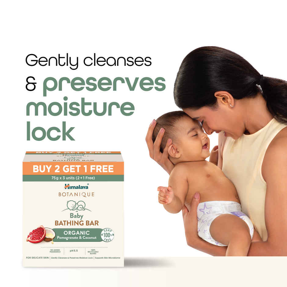 Himalaya Botanique Baby Bathing Bar | Organic | No Tears | Preserves Moisture | pH 5.5