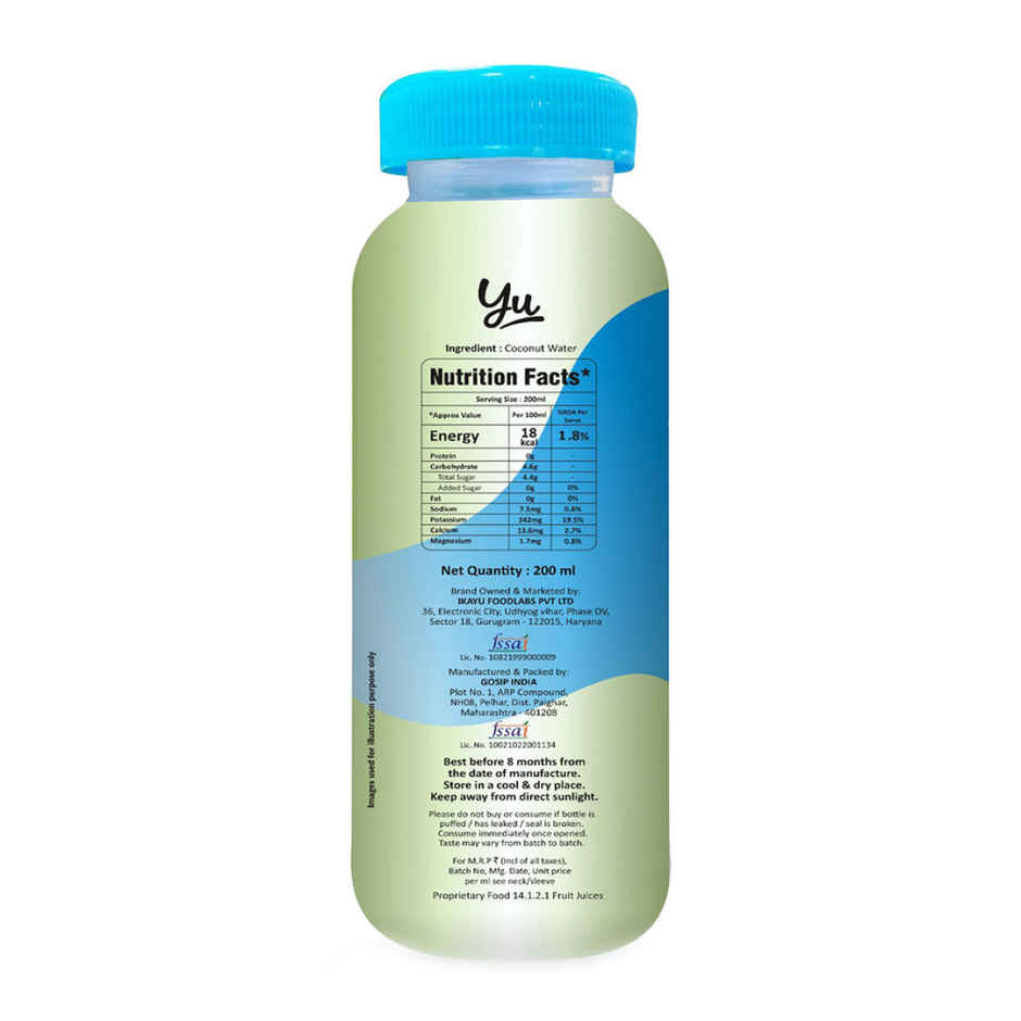 Yu Natural Coconut Water | Pack of 6