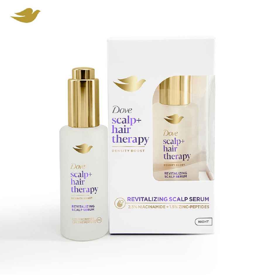 Dove Scalp+Hair Therapy Density Boost Revitalizing Scalp Serum- 2.5% Niacinamide &1.5% Zinc-Peptides