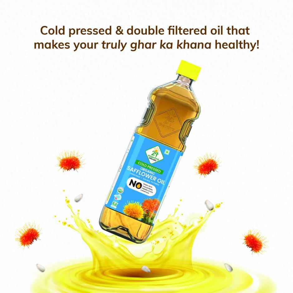 24 Mantra Organic Safflower Cold Pressed Oil | Organic Cooking Oil