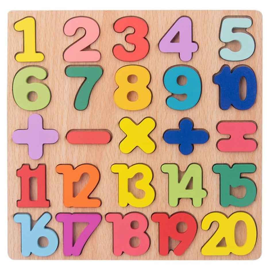Fablue Wooden Puzzle Toddlers Toy For Kids - Numbers - Educational Learning Puzzle Toy for Kids