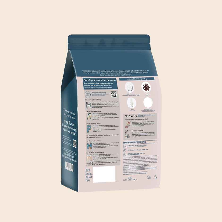 TrueBasics Clean Whey Pure Protein Isolate Powder (Chocolate)
