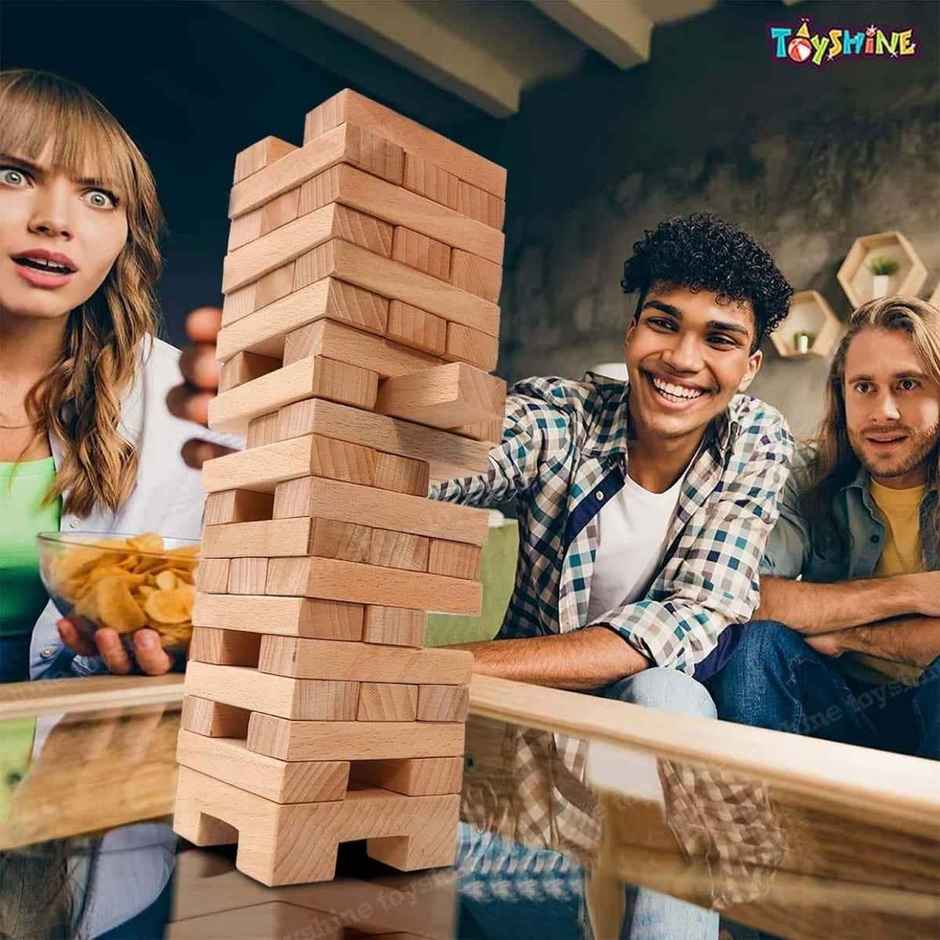 Toyshine 120 pcs 12 Color Wooden Dominos Blocks Set For Kids Educational Game