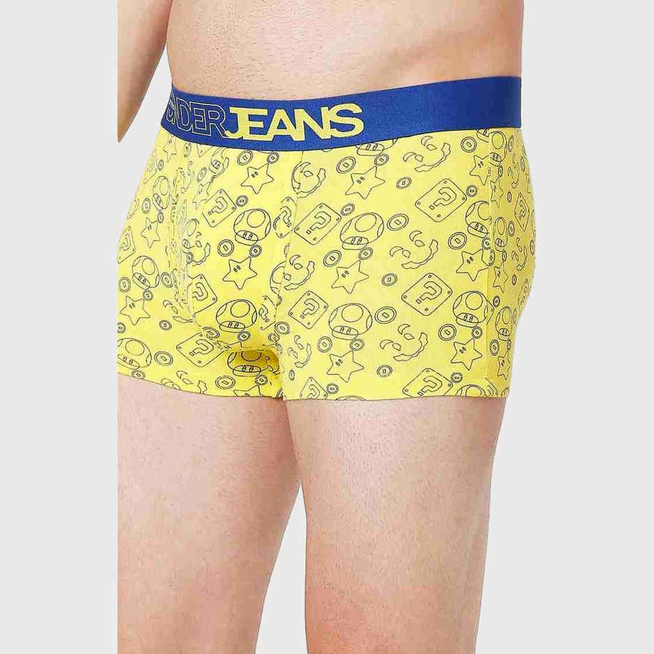 Underjeans by Spykar Mens Premium Yellow and Dark Blue Trunk | XL