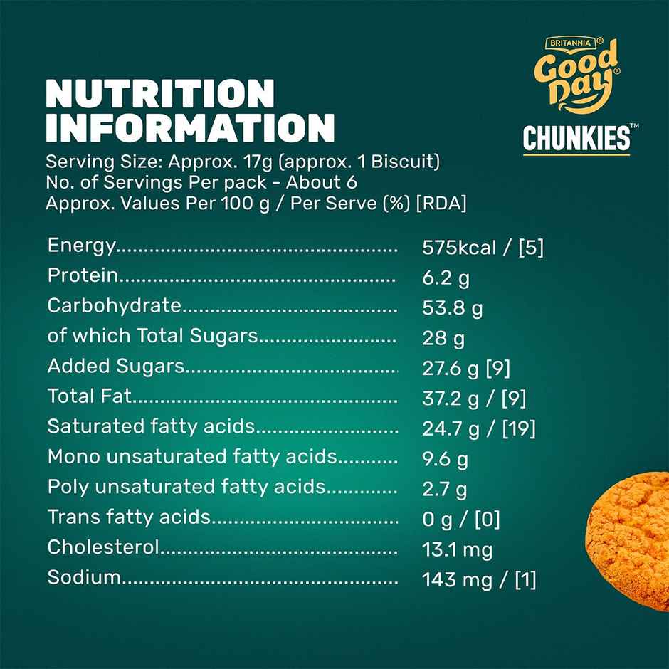 Britannia Good Day Chunkies Coconut Cookies | Trans Fat-free