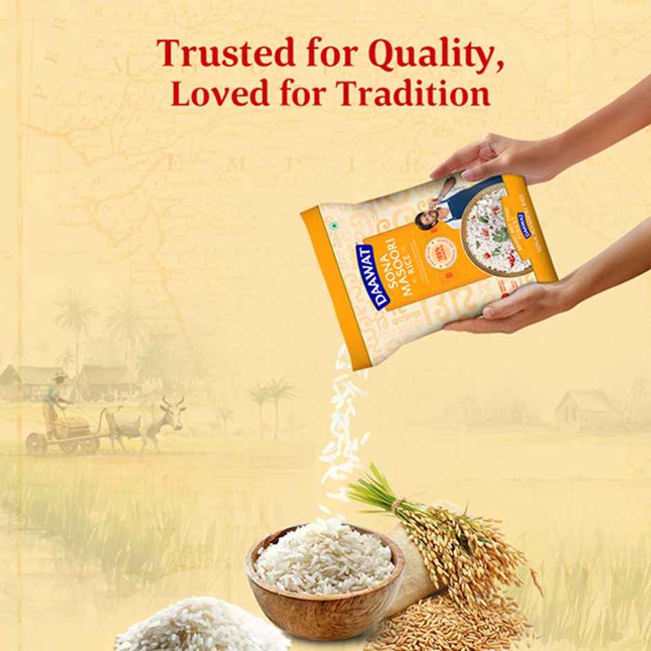 Daawat Premium Sona Masoori Rice | Medium Grain