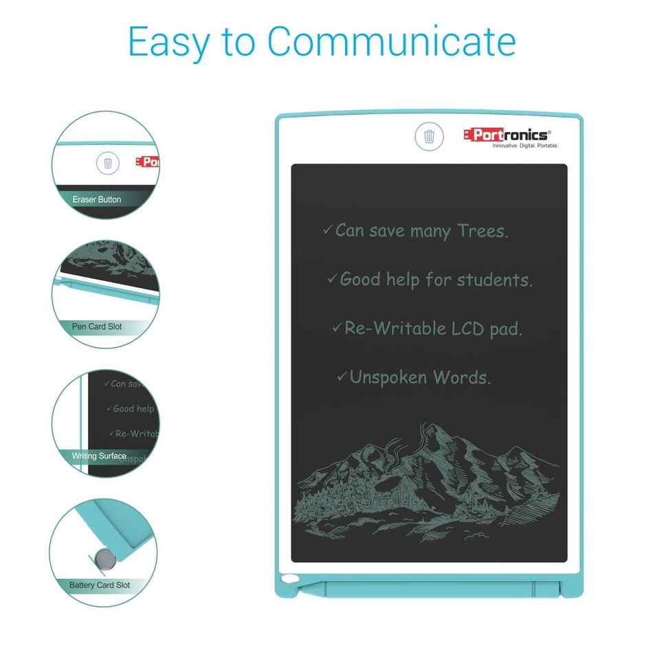 Portronics Ruffpad 8.5 Inch Re-Writable Lcd Pad