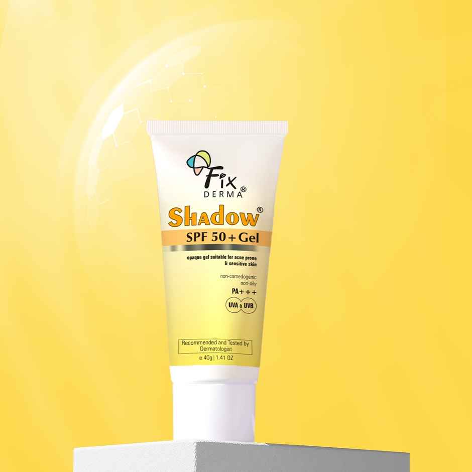 Fixderma Shadow SPF 50+ Gel Sunscreen for Oily Skin, Lightweight Protection