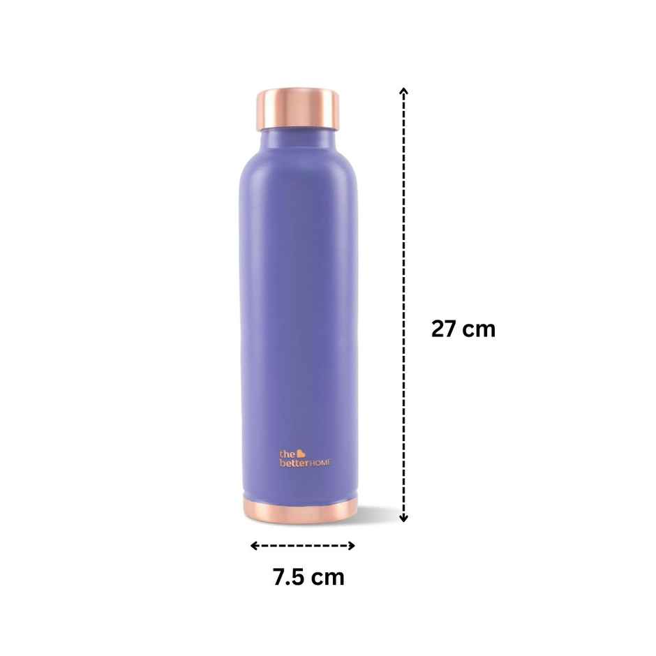The Better Home Copper Water Bottle 950 ml With Anti Oxidant Properties-Purple