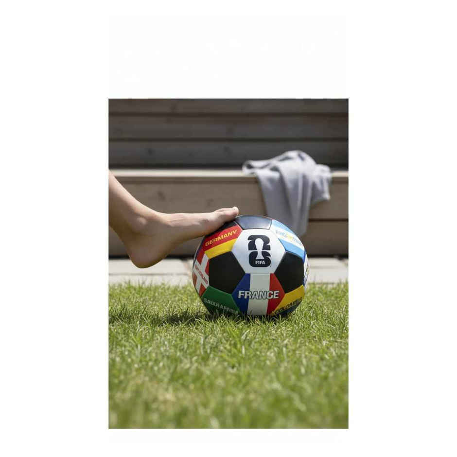 FIFA World Cup 2026 Official Licensed Football | Size 5 | PP | Multi Flag | Black