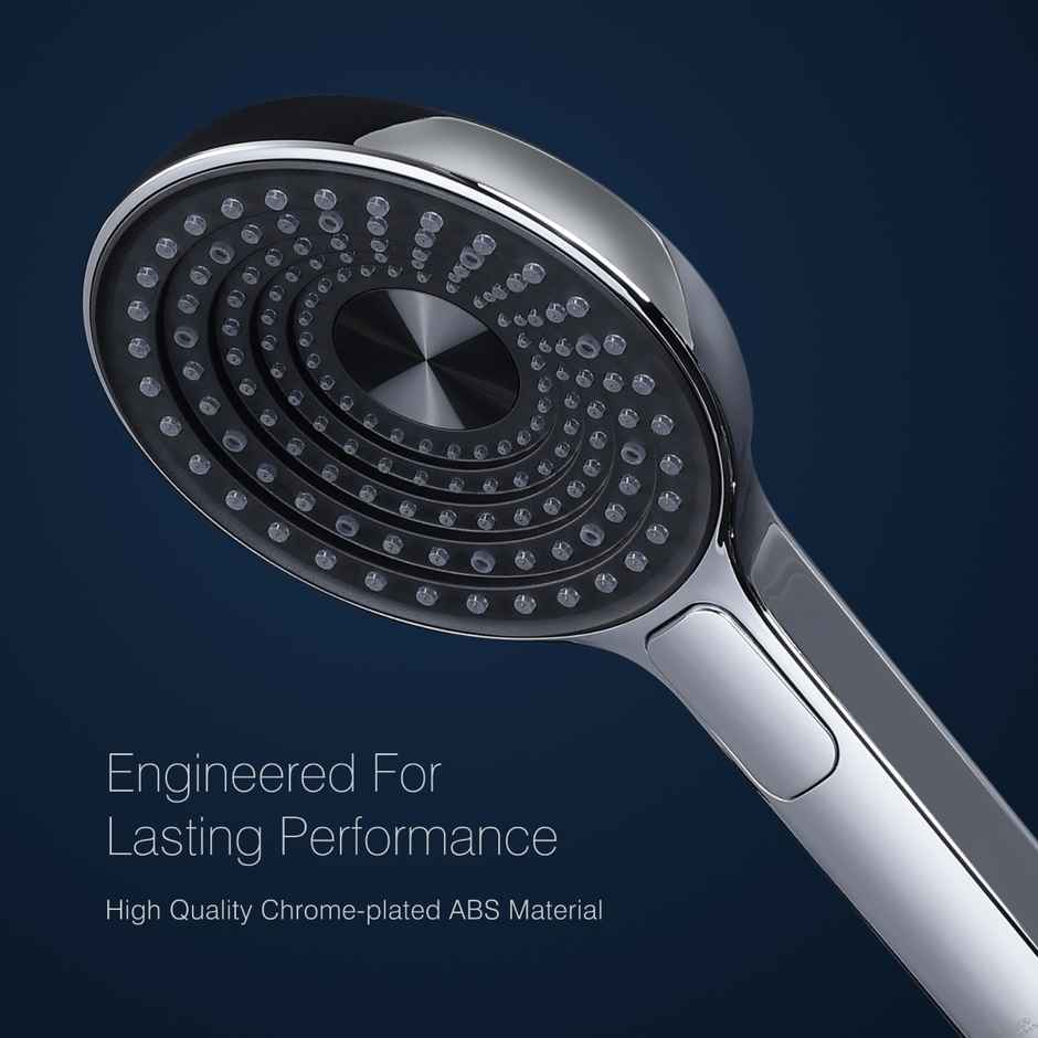 Hindware 3 mode Hand Shower | 1.5 Meter Flexible Steel Hose pipe & wall Hook | Wide Head