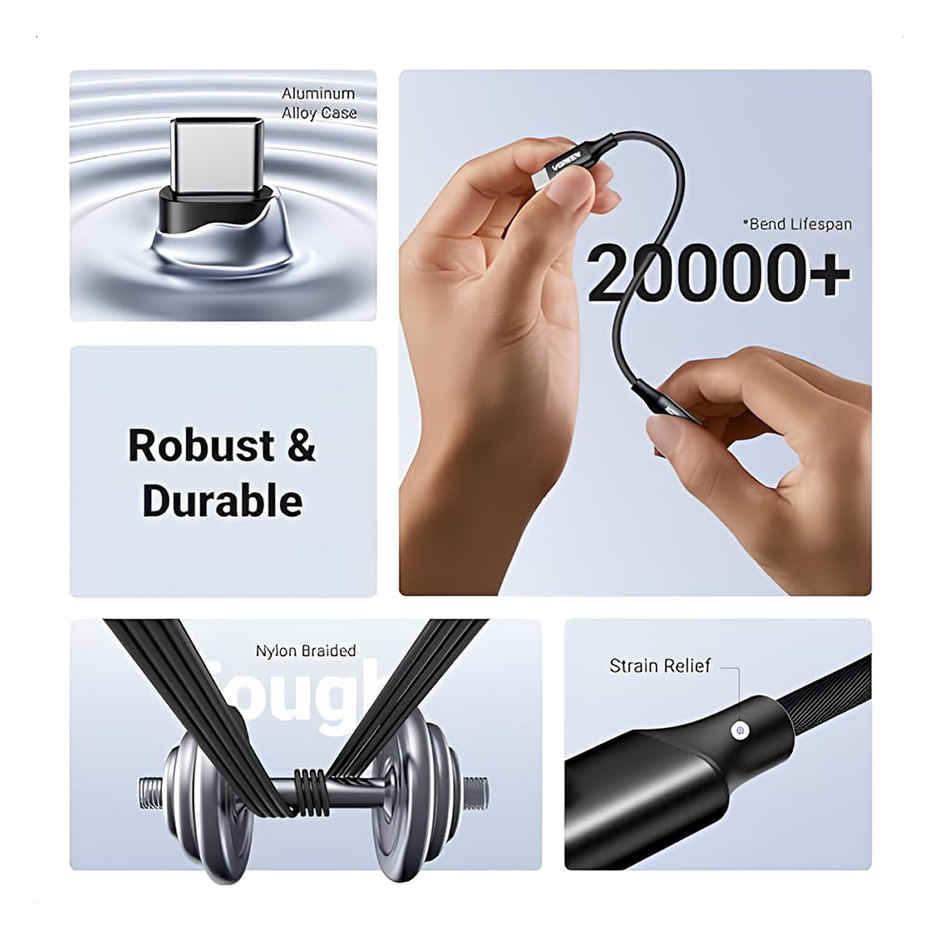 Ailkin Type-C to 3.5mm Audio Jack Connector|Adapter|DAC for Type-C Phones Headphones Converter|Grey